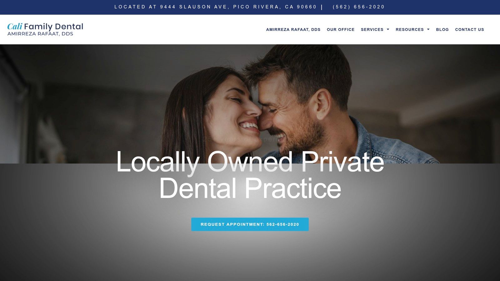Screenshot from https://califamilydental.com